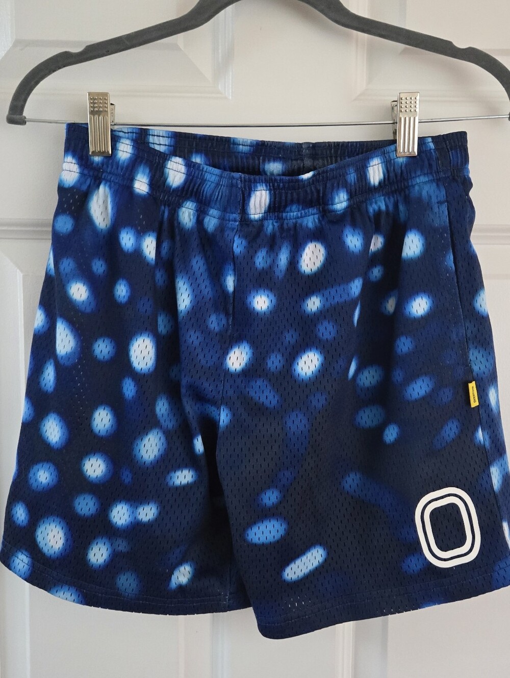 Overtime OT Blue Spot Graphic Print Mesh Athletic Basketball Shorts Youth XL YXL